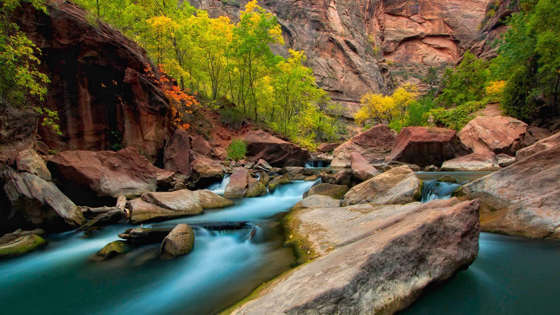 The Narrows Of Zion By Microsoft Wallpapers Wallpaperhub
