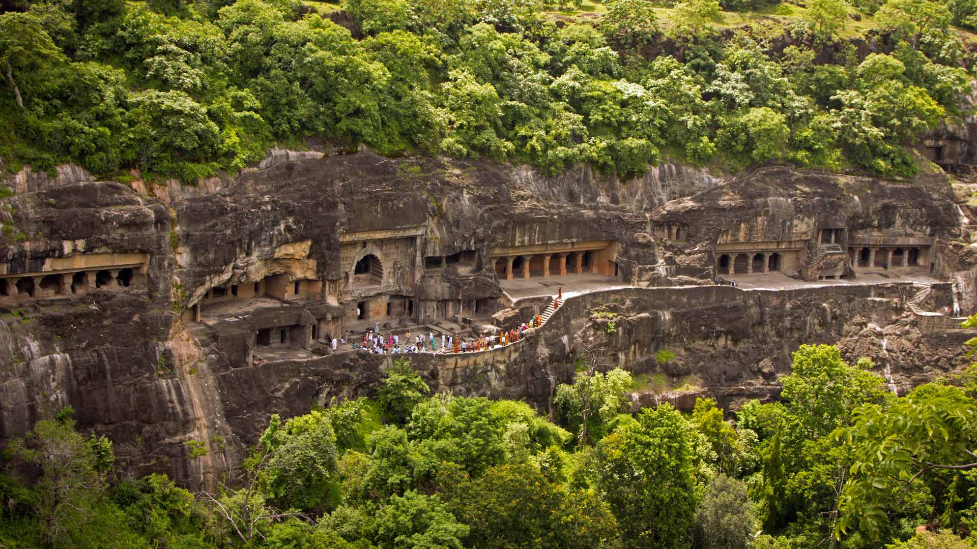 Wallpaper Ajanta Caves Maharashtra By Microsoft Wallpapers Wallpaperhub For Android