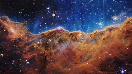 Golden cliffs of deep space thumbnail