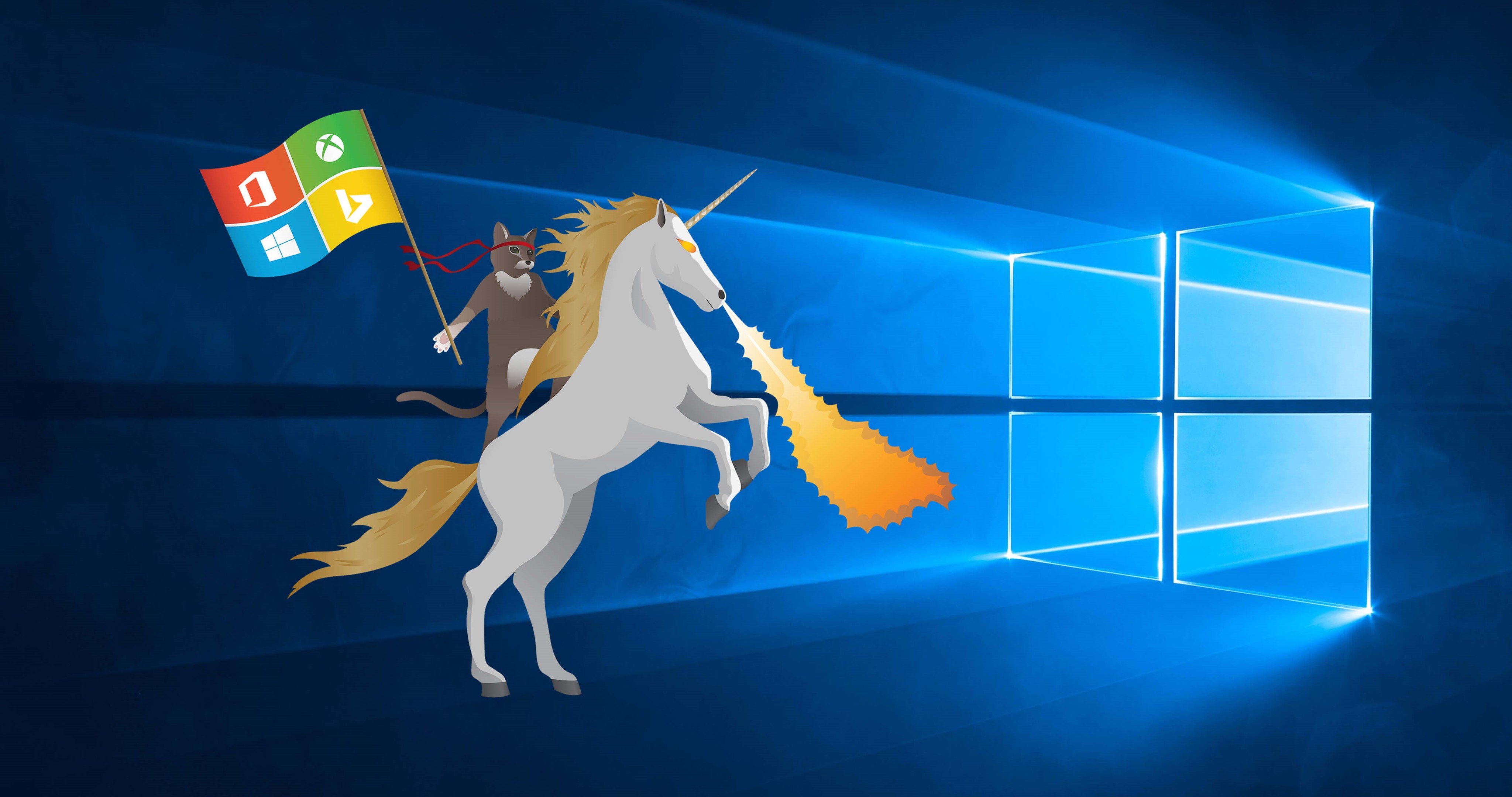 Ninja Cat Unicorn Windows 10 Hero by Michael Gillett | Wallpapers ...