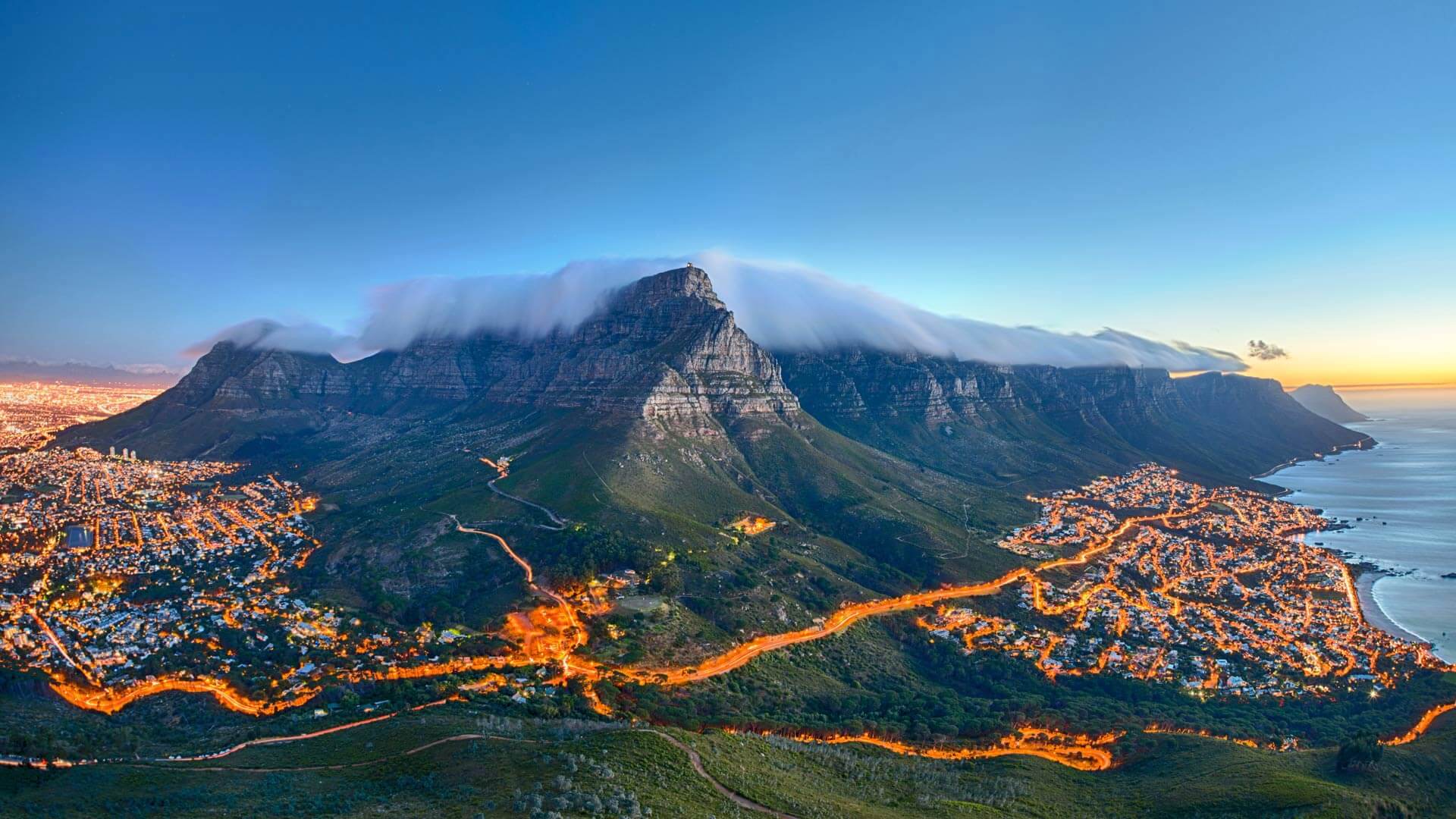 Cape Town at dusk by Microsoft